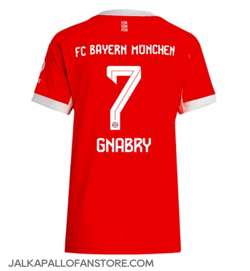 Bayern Munich Serge Gnabry #7 Kotipaita Naisten 2025-26 Lyhythihainen Bayern Munich Serge Gnabry #7 Kotipaita Naisten 2025-26 Lyhythihainen